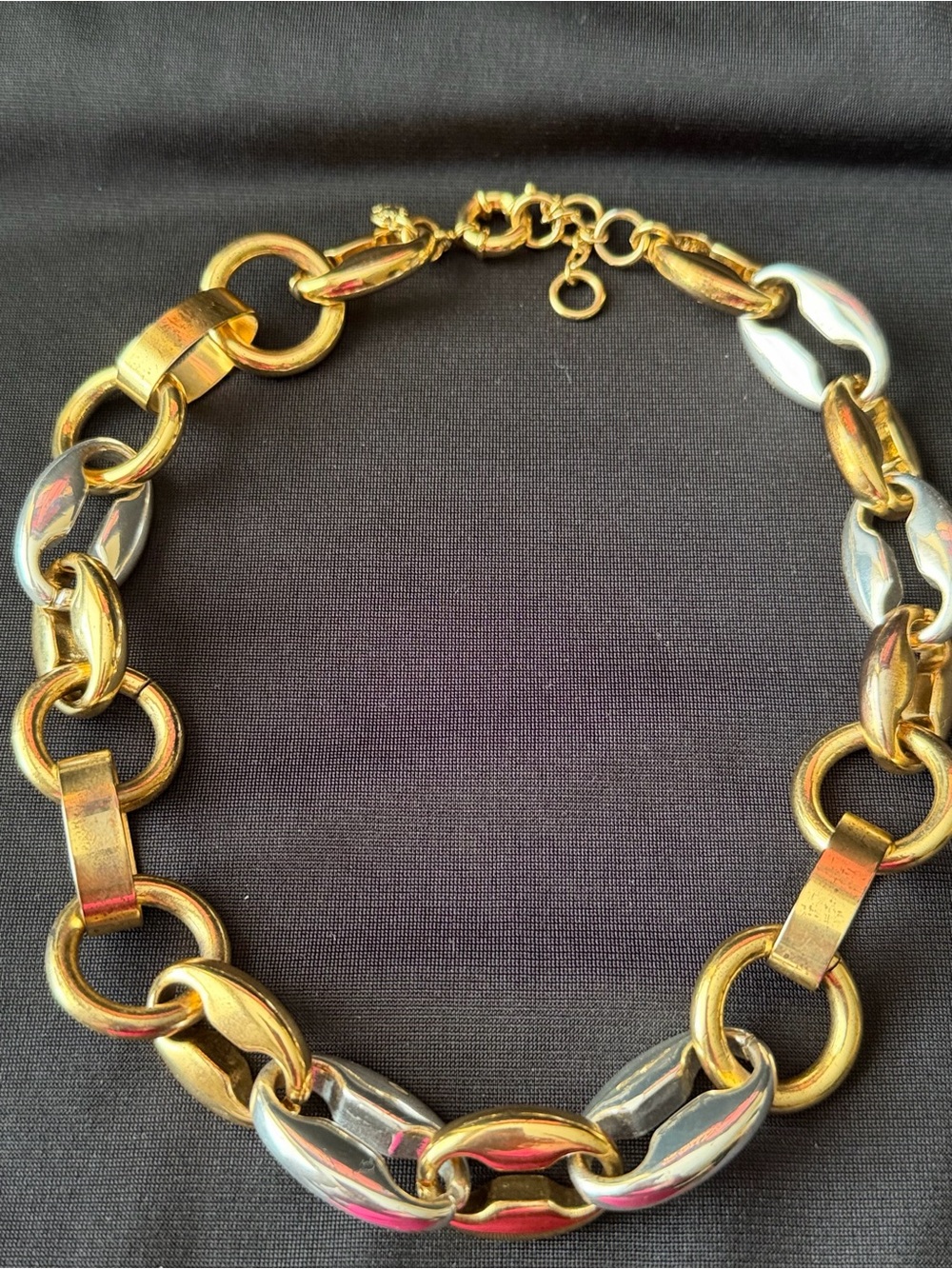 J Crew Chunky Gold and Silver Link Chain Necklace - Women Jewelry